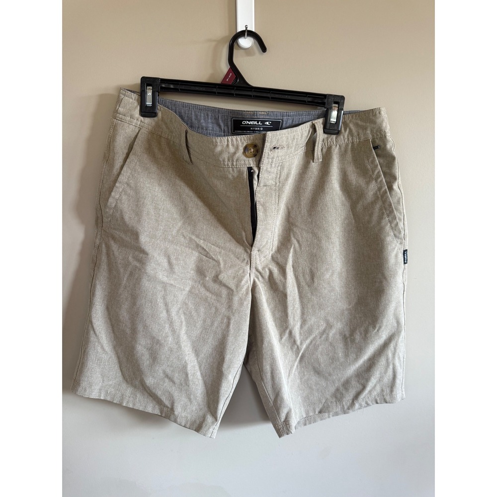 O'Neill Hybrid Hyperfreak Pro Stretch Beige Shorts‎ Mens Size 32